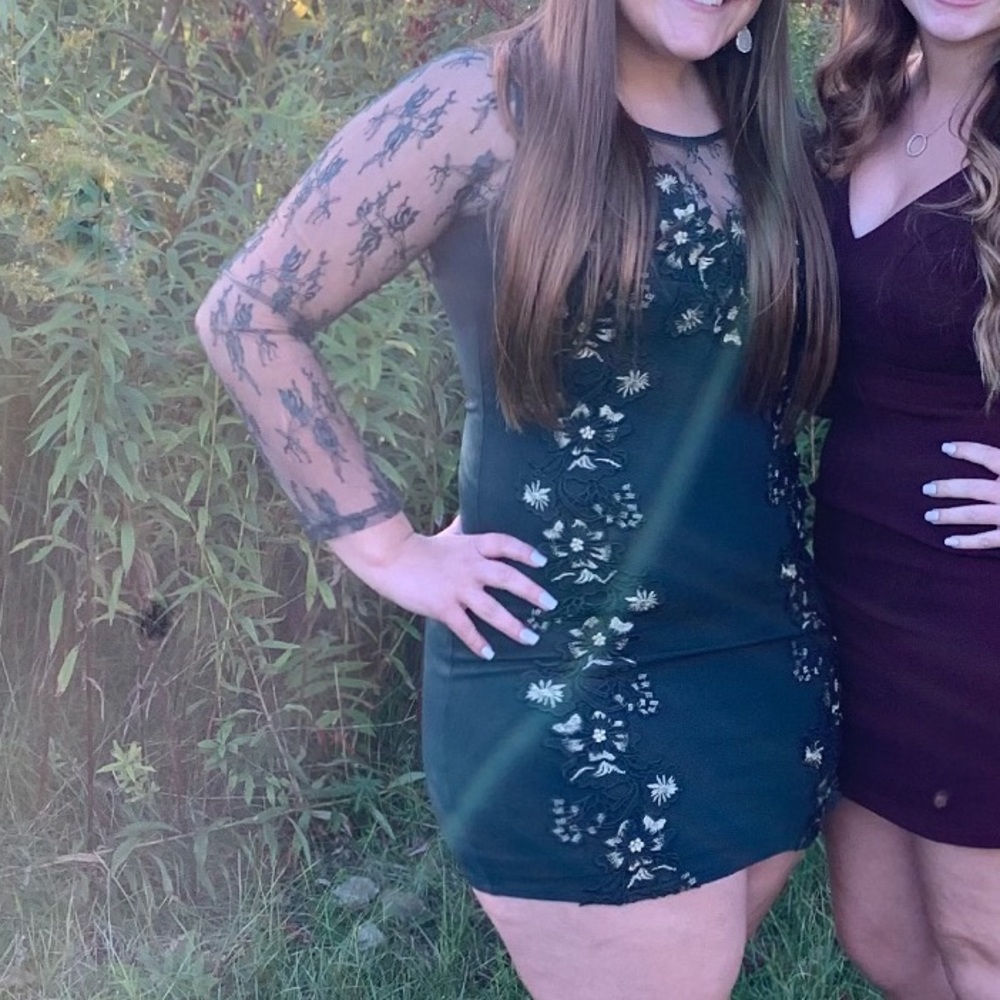 short, long sleeve homecoming dress !